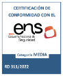 certificado de conformidad con el esquema nacional de seguridad